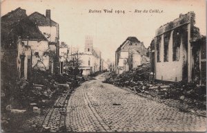 World War 1 Ruins Wezet Visé Rue du College Military Army WW1 C137