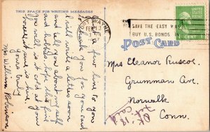 Allen County Cout House Fort Wayne Indiana Linen Postcard WOB Cancel 1c Stamp PM 