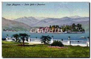 Old Postcard Italy Italia Lago Maggiore Isola Bella e Pescatori
