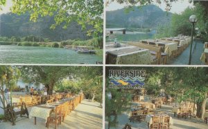 Mugla Riverside Restaurant Istanbul Turkey Postcard