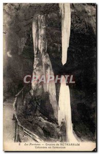 Old Postcard The Pyrenees Betharram Caves Of Columns In Training