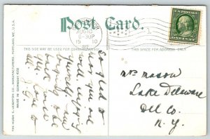 Bar Harbor  Maine  Mt. Desert Reading Room   Postcard  1910