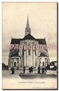 Old Postcard The Grand Auverne Apse From I'Eglise