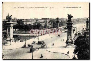 Postcard Old Paris Pont Alexandre III