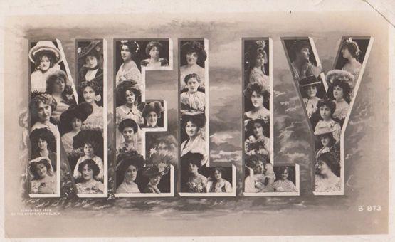 A Girls Named Called NELLY Antique Theatre Star Actress Images Name RPC Postcard