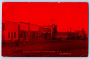 Iroquois South Dakota SD Postcard RPPC Photo Main Street Slack Red Tint 1910