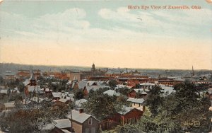 J35/ Zanesville Ohio Postcard c1910 Birdseye View Homes Court House 246