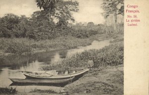 french congo, Luémé River, Rowing Boat (1900s) Postcard