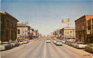 1950s TWIN FALLS IDAHO Main Street Otto News postcard cars 2565