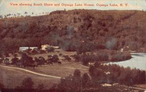 Oquaga Lake New York House Birdseye View Antique Postcard K76912