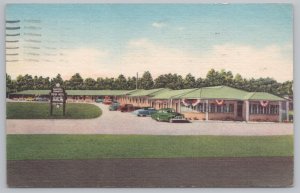 Roadside~Winter Gardens Motor Hotel~Amenities~Mobile Alabama~PM 1958~Vintage PC