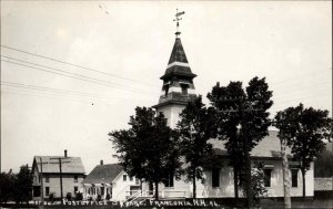 FRANCONIA NH Post Office Square Old REAL PHOTO Postcard