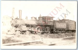 1924 Savannah IL CM&StP 346 Train Locomotive RPPC Chicago Milwaukee Railway A193