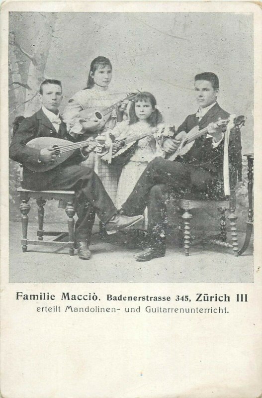 Familie Maccio Zurich Switzerland mandolin swiss family music band history