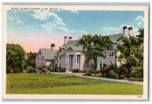 Nayatt Rhode Island Postcard Rhode Island Country Club Building Exterior c1940's