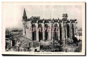 Postcard Old Aude La Cite Carcassonne La Cathedrale
