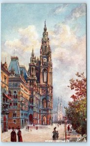 Tuck Oilette VIENNA, AUSTRIA ~ Wien, Rathaus TOWN HALL 1909  Postcard