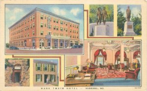 Hannibal Missouri Mark Twain Hotel Linen Advertising Postcard Unused