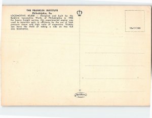 Postcard Locomotive 60,000, The Franklin Institute, Philadelphia, Pennsylvania