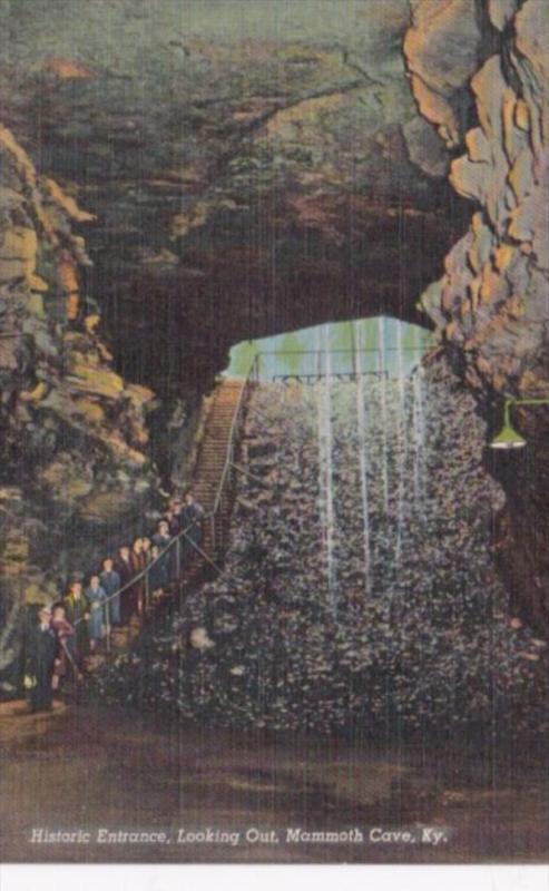 Kentucky Mammoth Cave Historic Entrance Looking Out Curteich