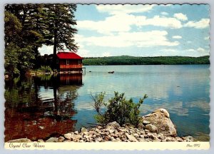 Crystal Clear Waters, Lake, Canada, Chrome Postcard