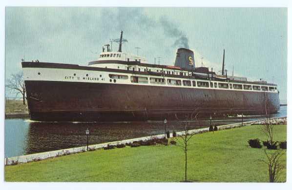 S.S. City of Midland 41 Carferry by C&O Railway Michigan