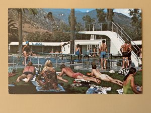 Arrowhead Springs Cabana Pool CA Chrome Postcard C1142085750