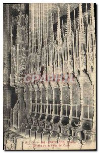 Old Postcard Barcelona Cathedral Detalle de las sillas del Coro