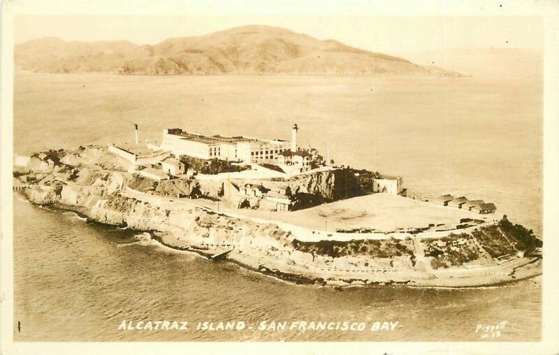 Alcatraz Island San Francisco California Piggott RPPC Photo Postcard 20-11180