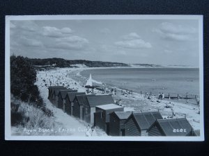 Dorset MUDEFORD Avon Beach & Beach Huts FRIARS CLIFF c1950's RP Postcard