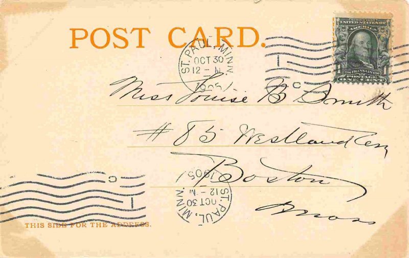 Armory University Minnesota Minneapolis MN 1905 postcard