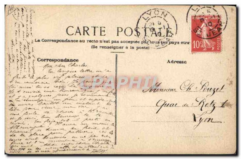 Old Postcard Fancy (drawing hand) Man in fur coat