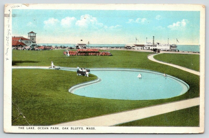 Oak Bluffs MA~Ocean Park Steamer Landing~The Lake~Toy Boat~Our Cottage~1924