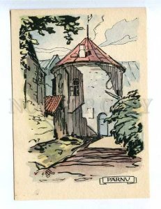 181711 ESTONIA Parnu Red tower by Soans old postcard