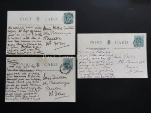 Kent FOLKESTONE Collection of 3 Old Postcard c1904