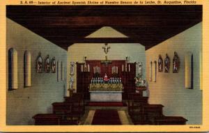 Florida St Augustine Interior Of Ancient Spanish Shrine Of Nuestra Senora De ...