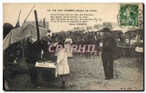 Old Postcard Folklore Life in the fields Fair Scene TOP