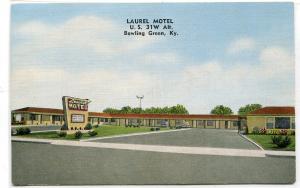 Laurel Motel US 31 W Bowling Green Kentucky linen postcard