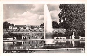 Schlob Ganssouri mit Fontaine Potsdam Germany Unused 