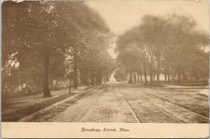 Everett MA Broadway c1910 MB French Postcard G17