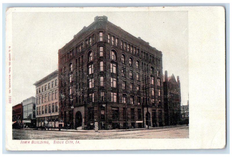 c1910's Iowa Building Exterior Roadside Sioux City Iowa IA Unposted Postcard