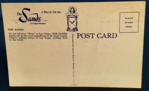 Postcard Unused The Sands Hotel Las Vegas NV LB