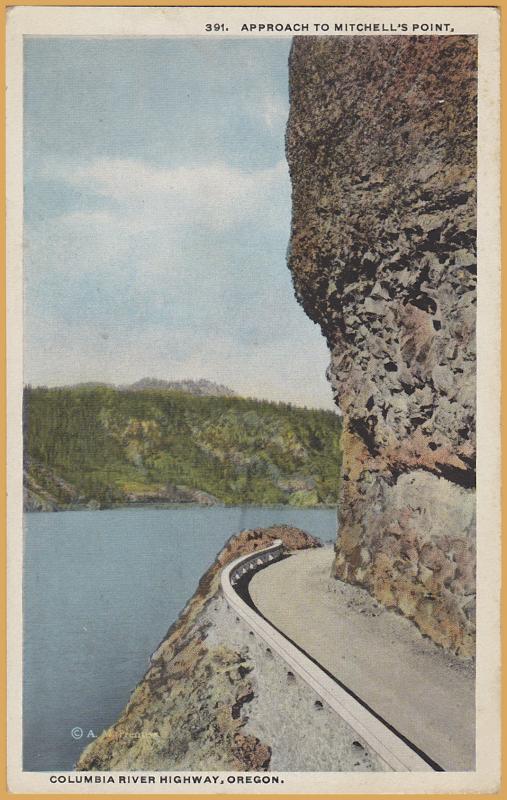 Columbia River Highway, Oregon - Approach to Mitchell's Point - 1920