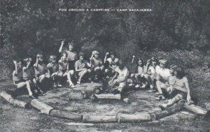 Fun Around A Campfire Camp Sacajawea New Jersey Artvue