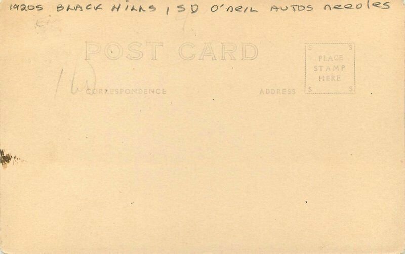 Black Hills South Dakota O'Neil's Autos Needles RPPC Photo Postcard 21-8457