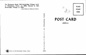 Postcard BANK SCENE Thompson Connecticut CT AN7030