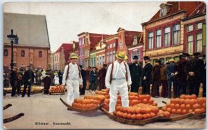 Postcard - Cheese market - Alkmaar, Netherlands