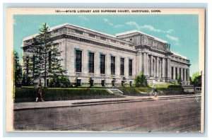 State Library And Supreme Court Hartford Connecticut CT Vintage Postcard