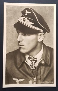 GERMANY THIRD 3rd REICH ORIGINAL WWII CARD IRON CROSS WINNERS MAJOR TRAUTLOFF