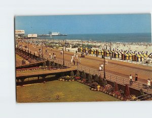 Postcard Beautiful View of the Boardwalk & Beach Atlantic City New Jersey USA